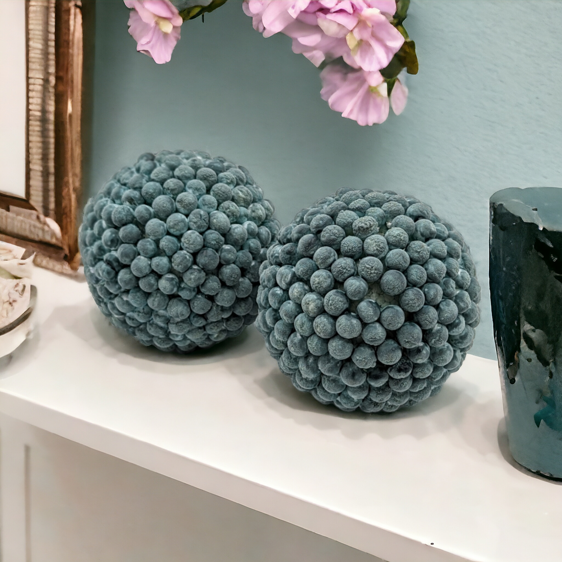 Steel Blue Deco Sphere