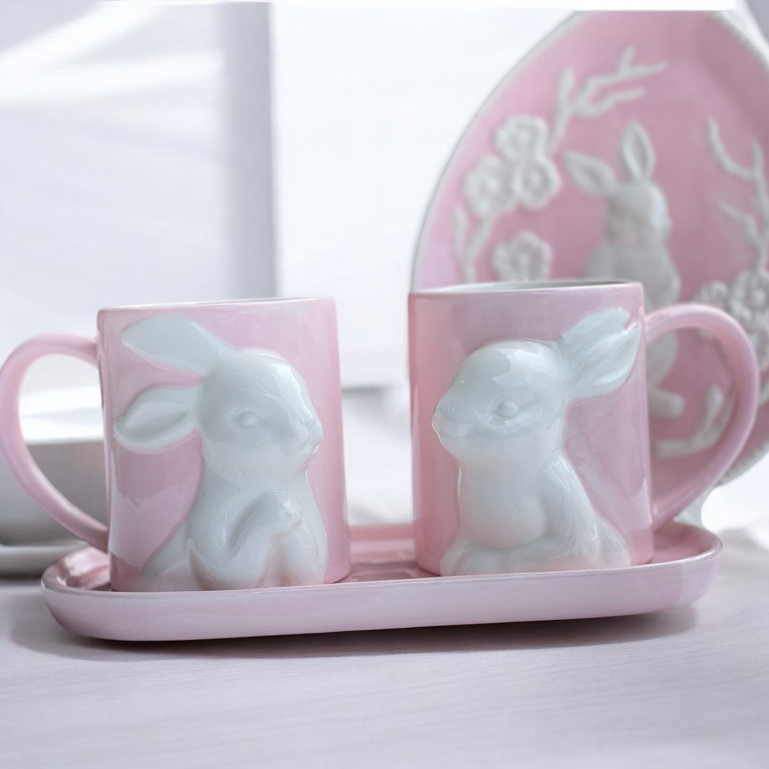 Jasper Pink Easter Mug Set