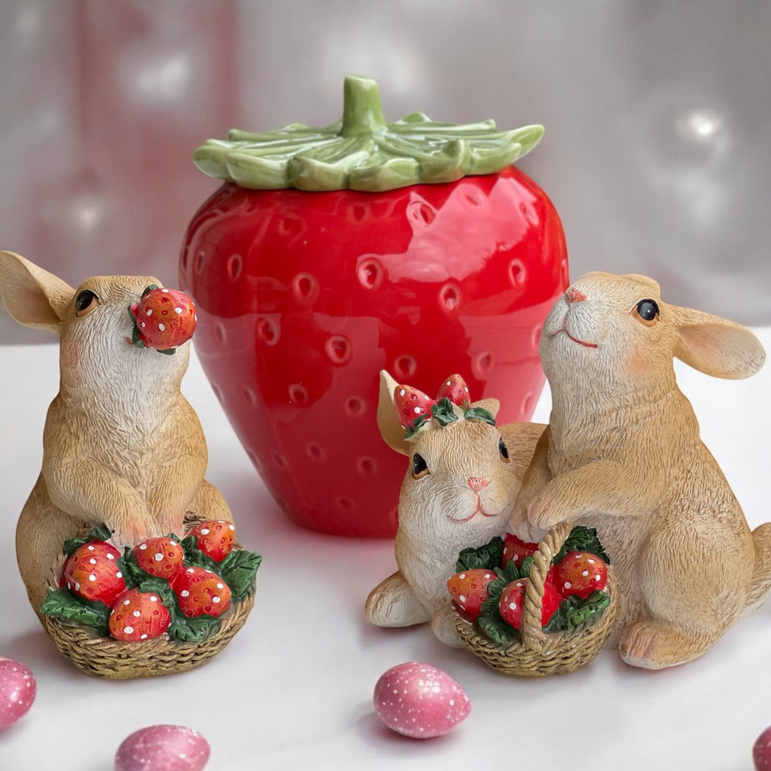 15cm Red Strawberry Canister