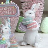 22cm Pastel Candy Macaron Bunny with Bow