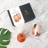 Stemless Copper Glasses
