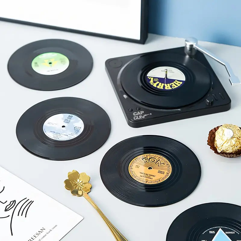 Vinyl Record Coasters (Set of 7)