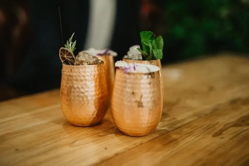 Stemless Copper Glasses
