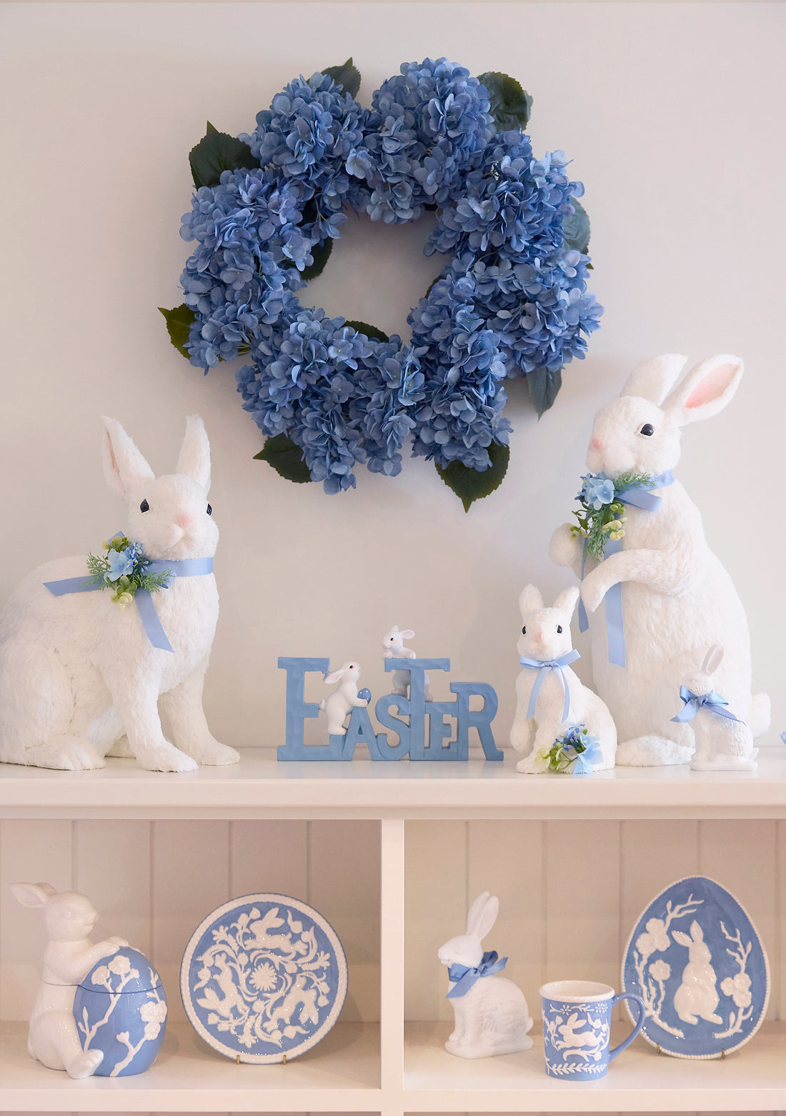 Blue Hydrangea Wreath