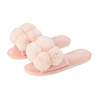 Pom Pom Slippers – Cosy Luxe – Pink Petal
