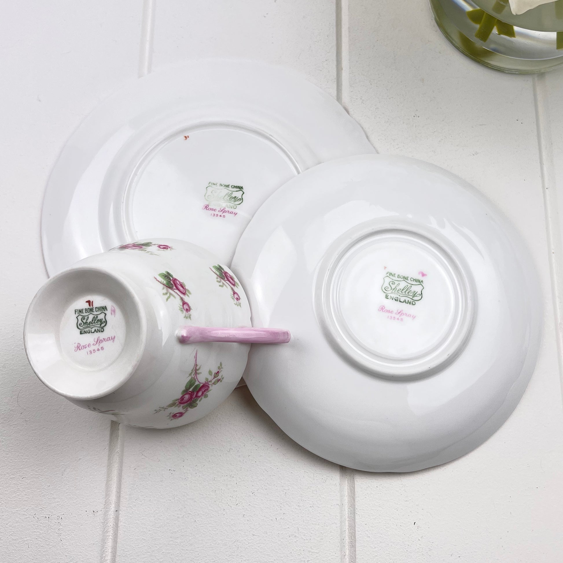 Shelley Vintage Rose Spray Trio