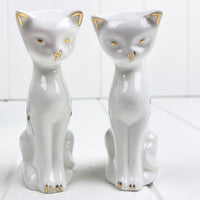 Staffordshire Vintage Pair of Floral Cats