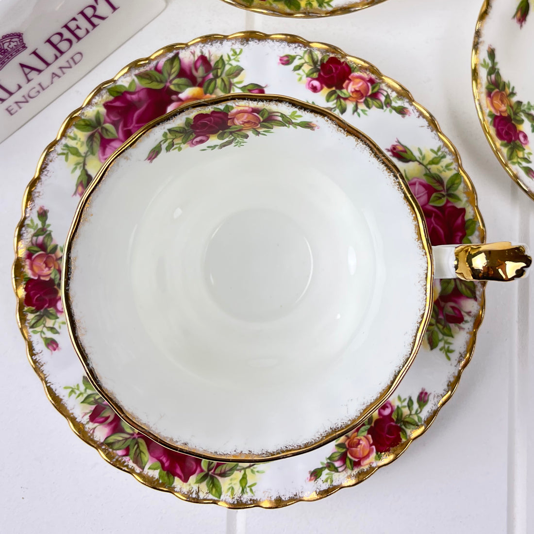 Royal Albert Vintage Old Country Roses Large Breakfast / Gentleman's Cup Duo