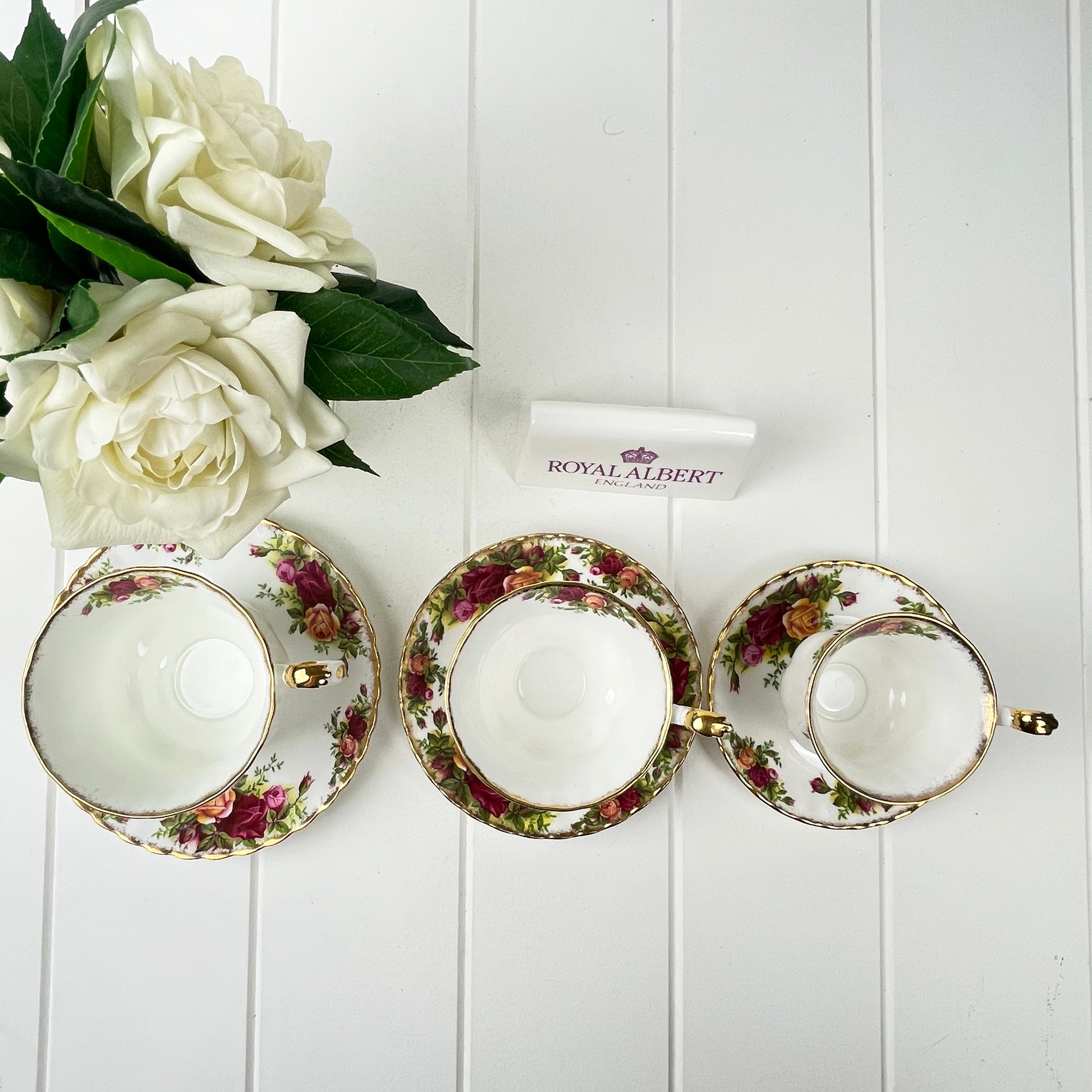 Royal Albert Vintage Old Country Roses Large Breakfast / Gentleman's Cup Duo