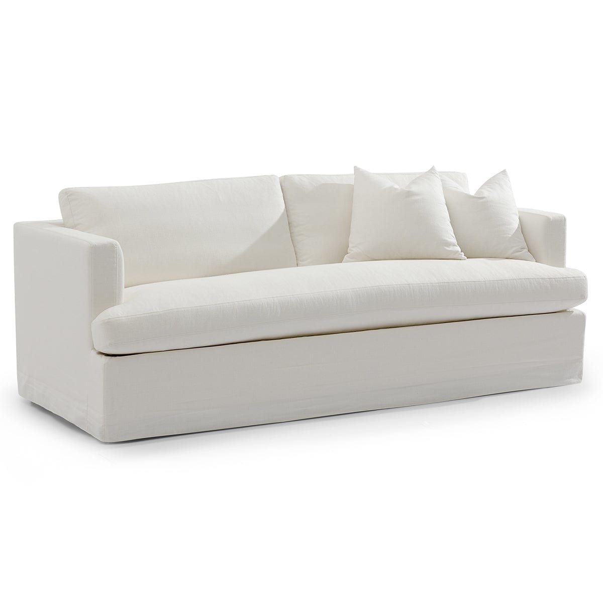 Cafe Lighting & Living Birkshire 3 Seater Slip Cover Sofa - White Linen