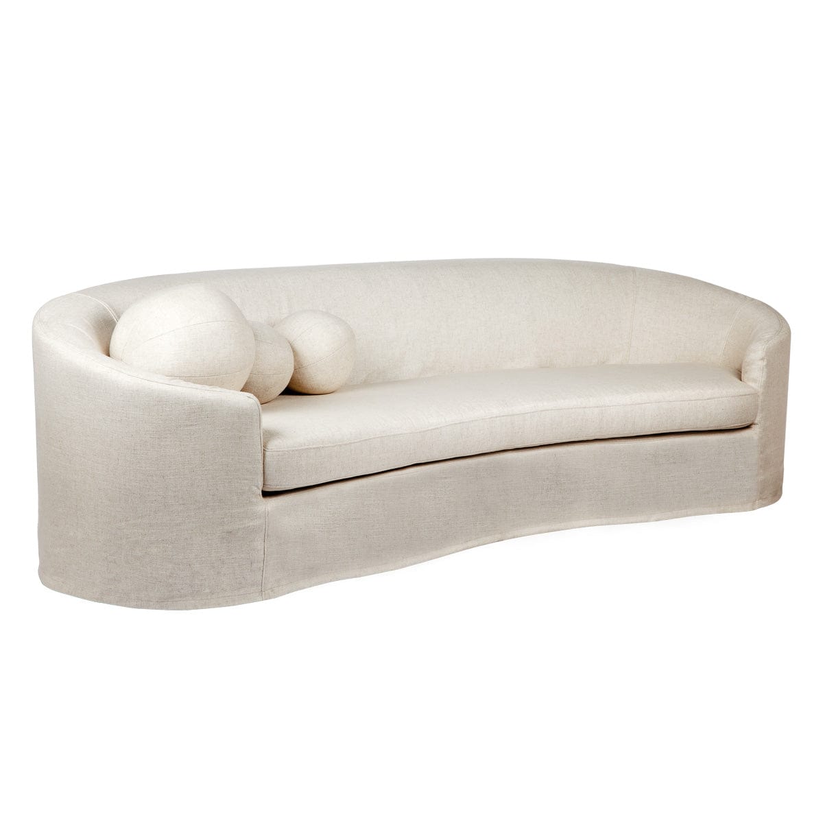 Cafe Lighting & Living Elle 3 Seater Slip Cover Sofa - Natural Linen