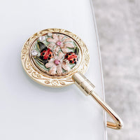 House Journey Accessories Ladybird Pewter & Crystal Bag Holder