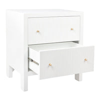 House Journey Ariana Bedside Table - Large White