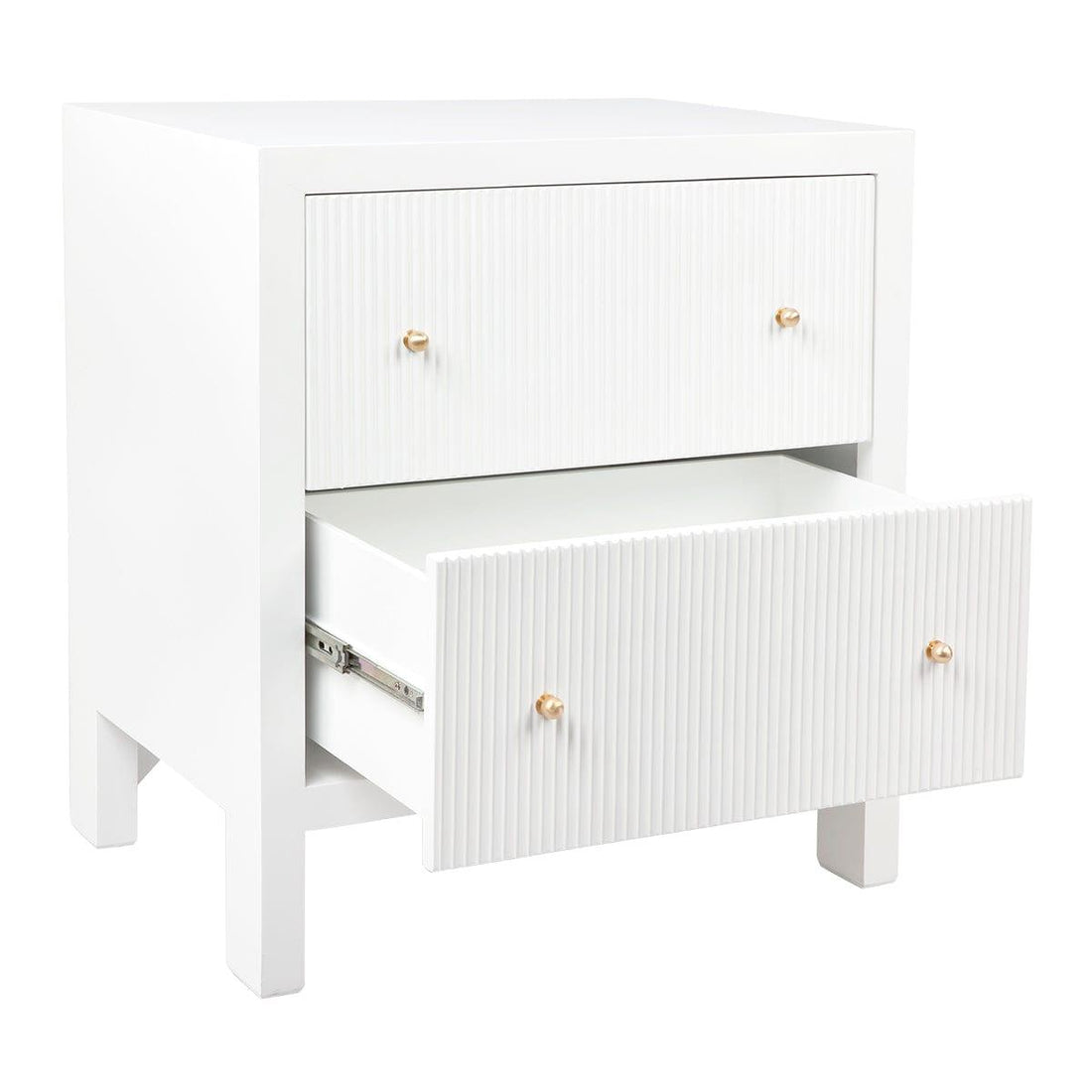 House Journey Ariana Bedside Table - Large White