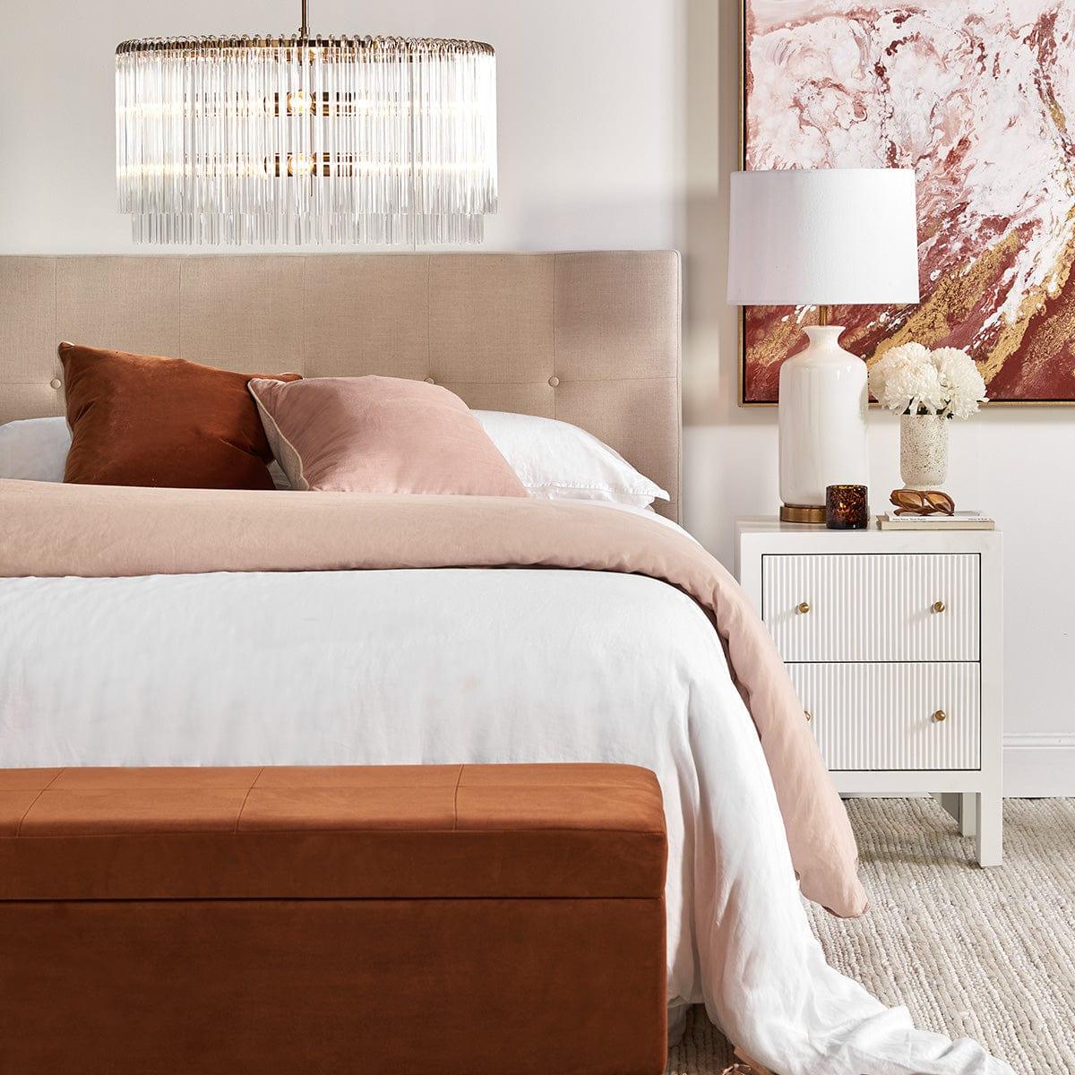 House Journey Ariana Bedside Table - Small White