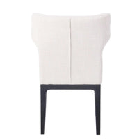 House Journey Ashton Black Dining Chair - Natural Linen
