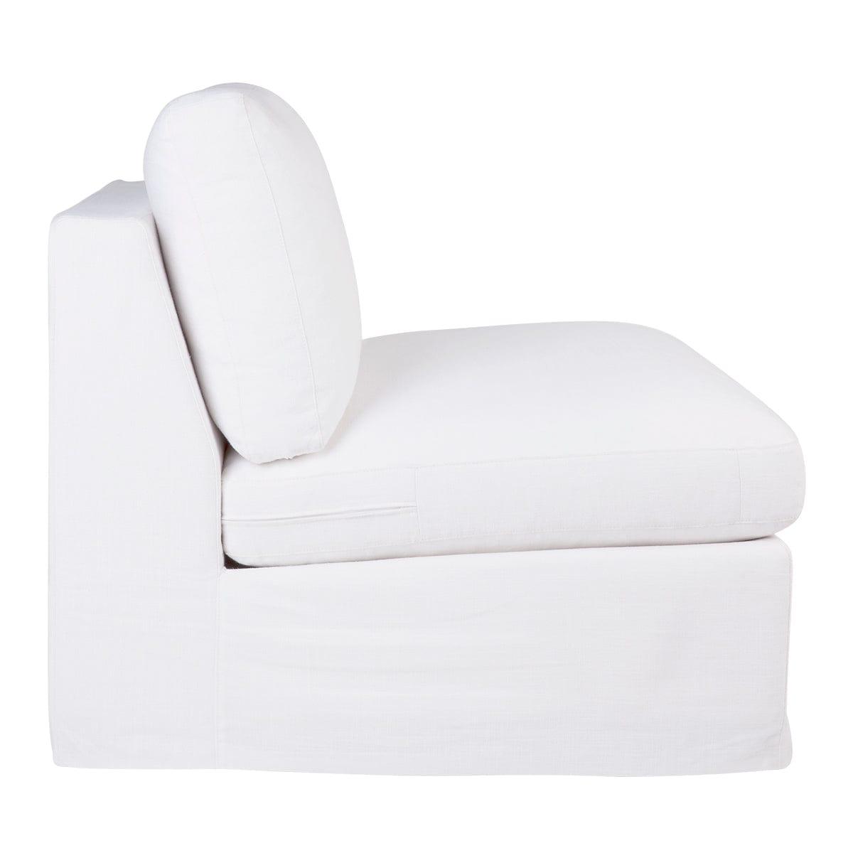 House Journey Birkshire Slip Cover Occasional Chair - White Linen