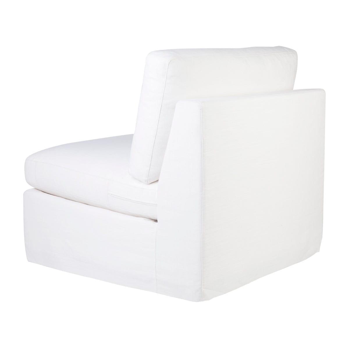 House Journey Birkshire Slip Cover Occasional Chair - White Linen
