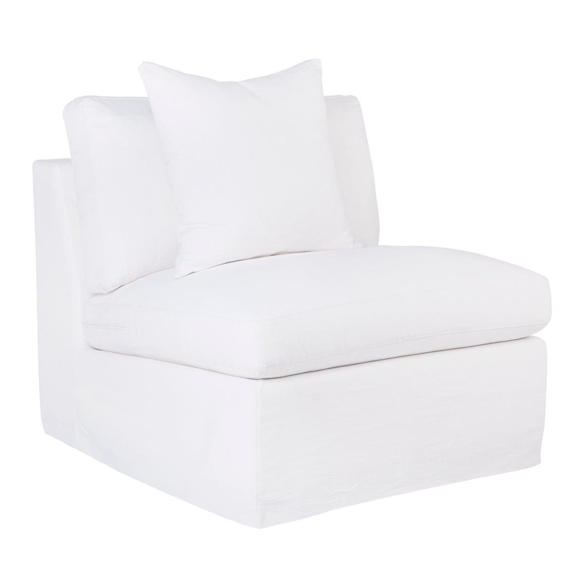 House Journey Birkshire Slip Cover Occasional Chair - White Linen