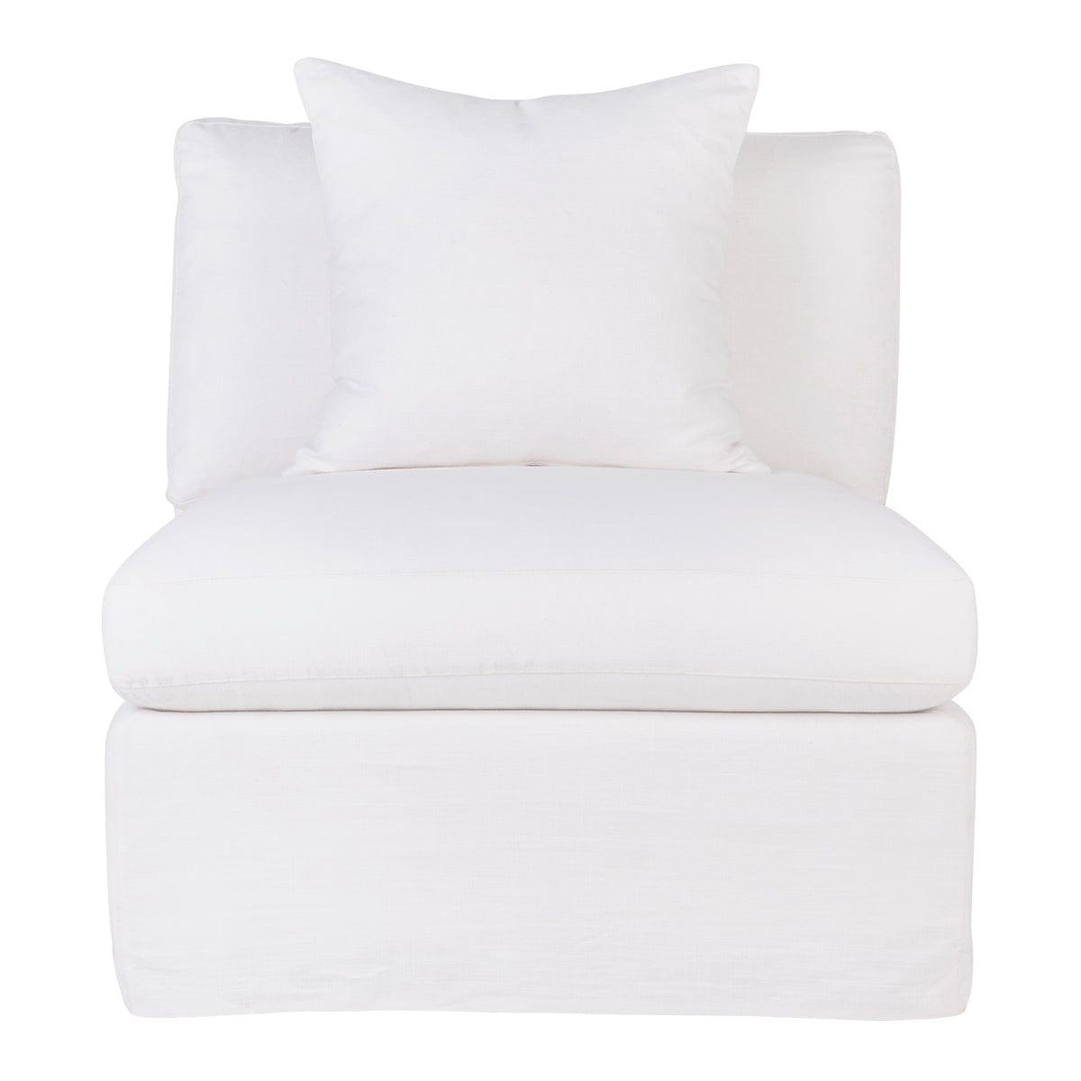 House Journey Birkshire Slip Cover Occasional Chair - White Linen