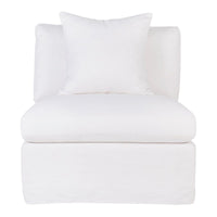 House Journey Birkshire Slip Cover Occasional Chair - White Linen