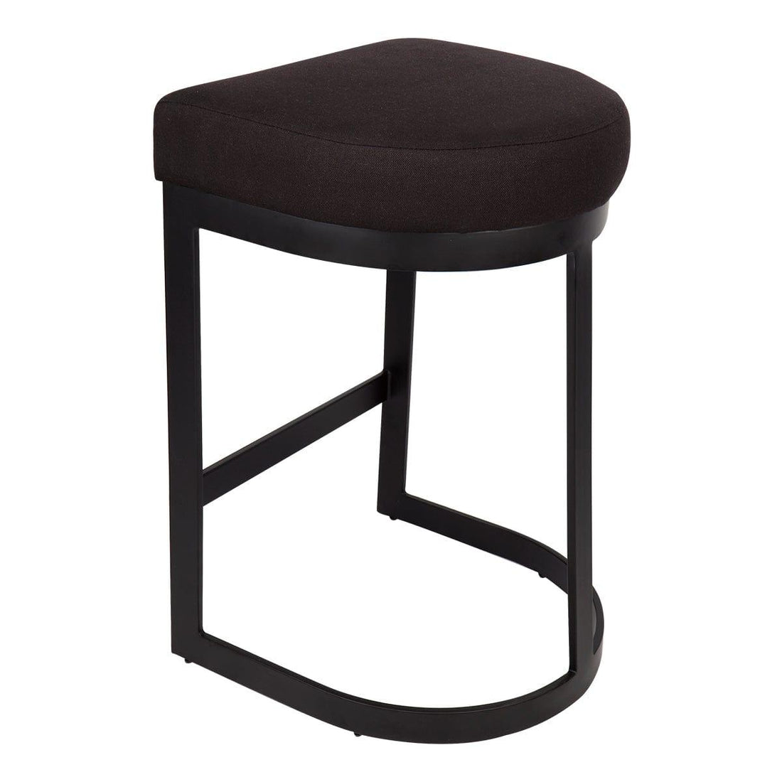 House Journey Brooke Black Kitchen Stool - Black Linen