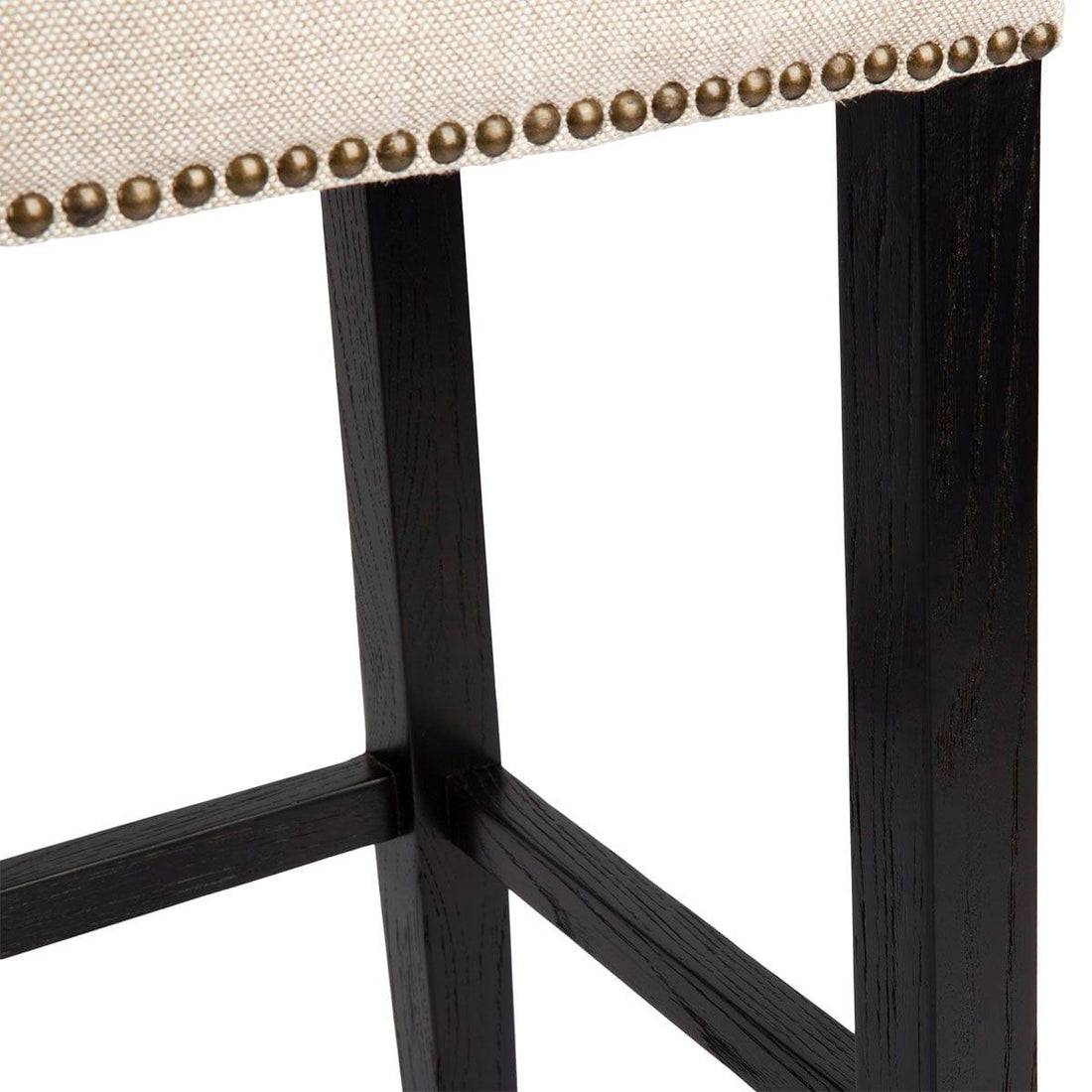 House Journey Canyon Black Bar Stool - Natural Linen