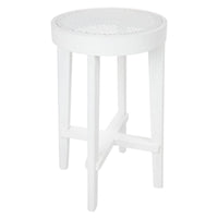 House Journey Cape Byron Rattan Kitchen Stool - White