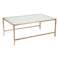 House Journey Cocktail Mirrored Nesting Coffee Table - Antique Gold