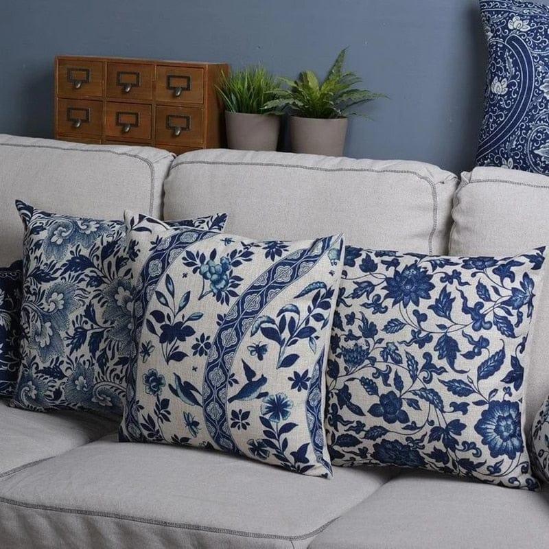 House Journey Cushion Cover Porcelain Cushion Cover