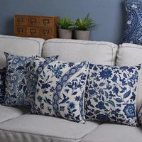 House Journey Cushion Cover Porcelain Cushion Cover