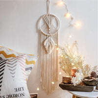 House Journey Decor Full Moon Macrame Galaxy Wall Art