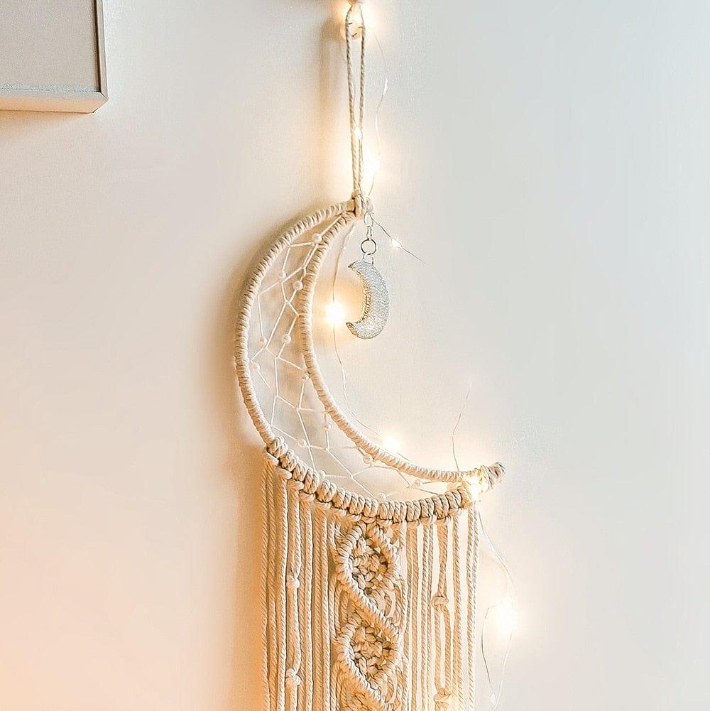 House Journey Decor Half Moon Macrame Galaxy Wall Art