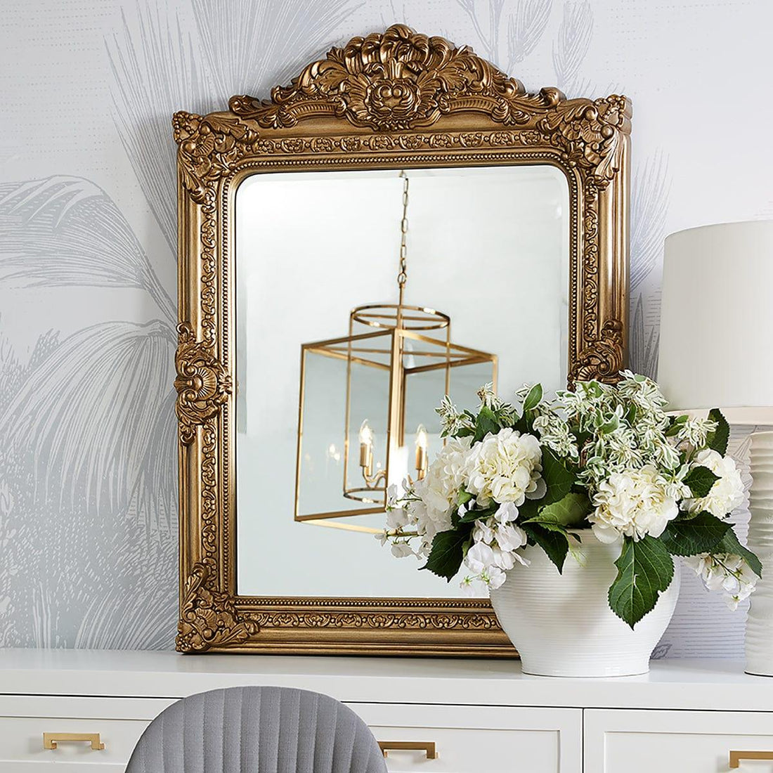 House Journey Elizabeth Wall Mirror - Antique Gold