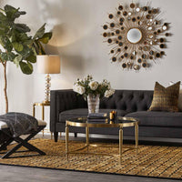 House Journey Jak Glass Coffee Table - Gold
