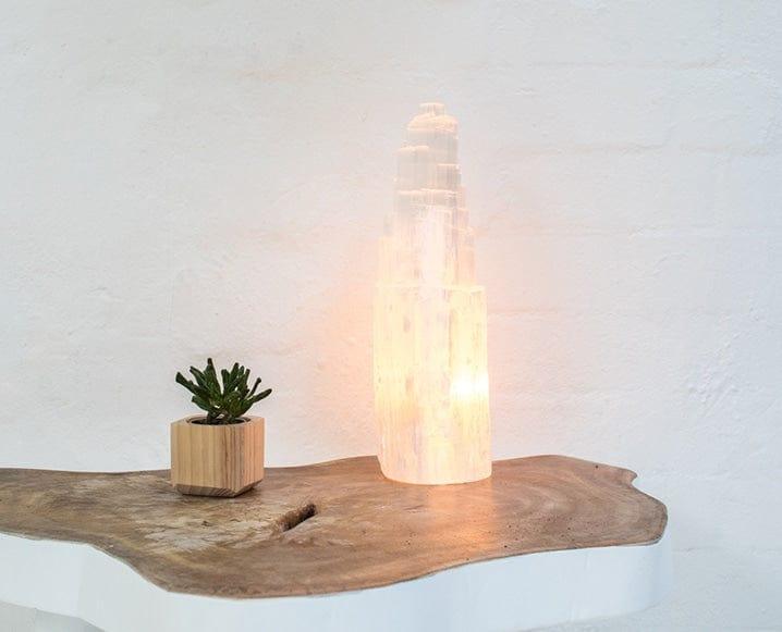 Selenite Lamp.