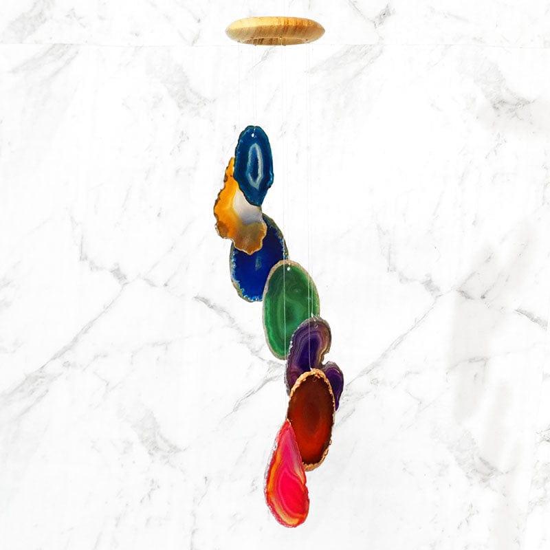 House Journey Multi Colour Agate Wind Chime