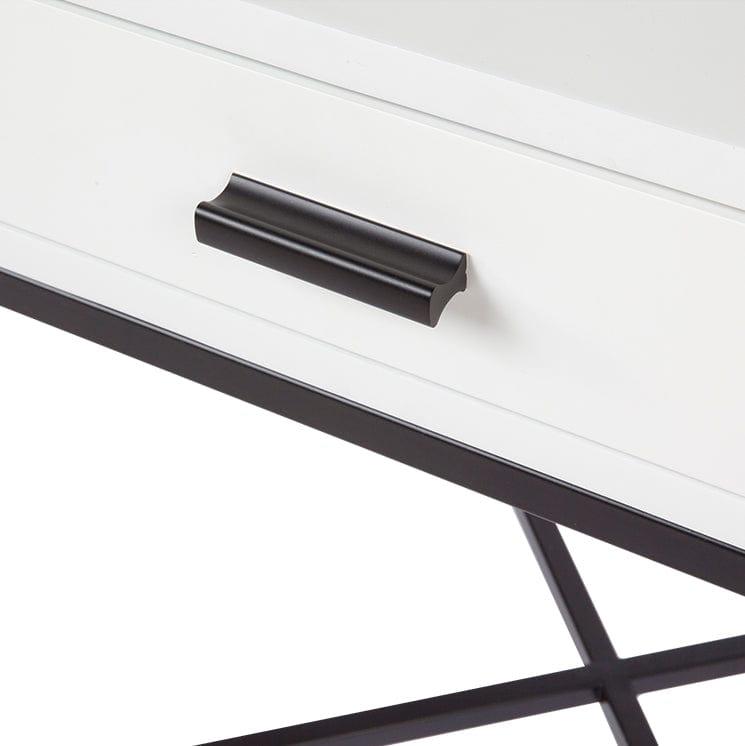 House Journey Nessa White Bedside Table - Black