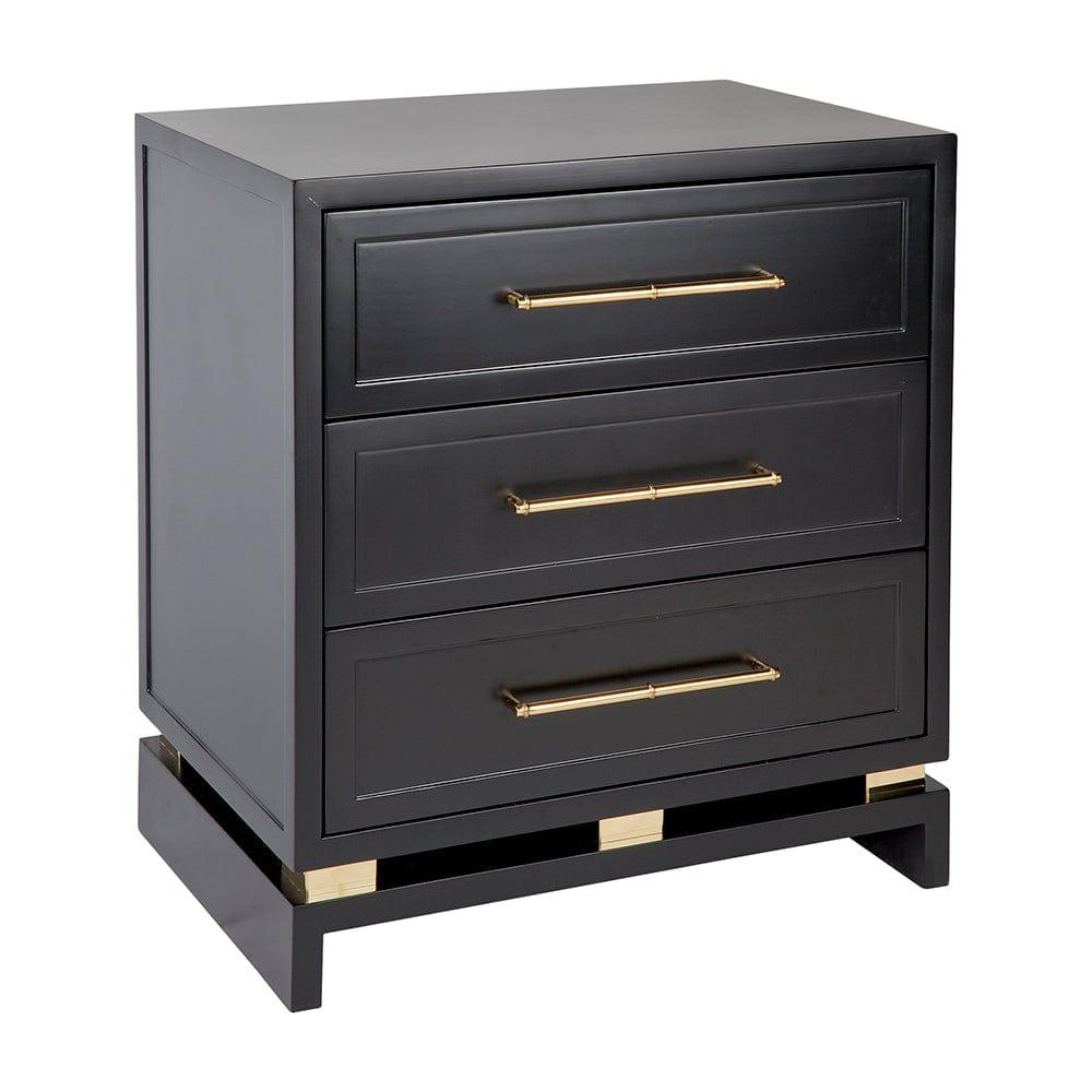 House Journey Pearl Bedside Table - Large Black
