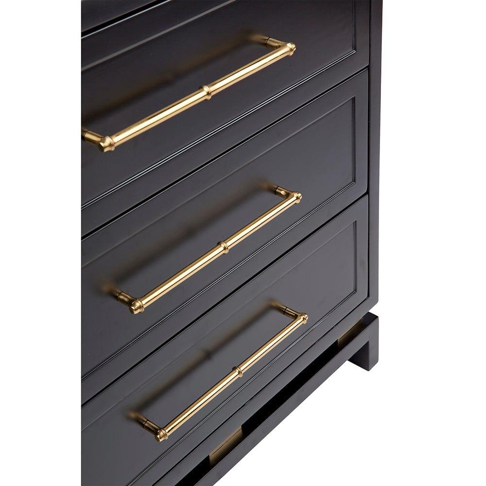 House Journey Pearl Bedside Table - Large Black