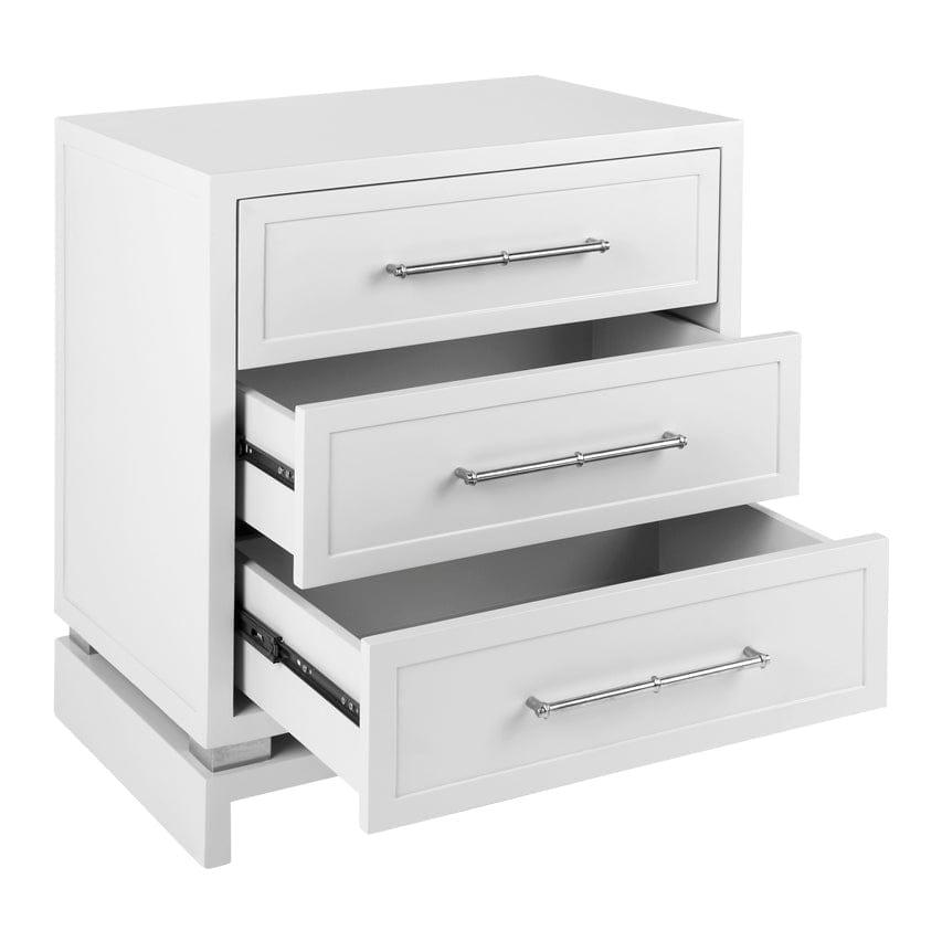 House Journey Pearl Bedside Table - Large White