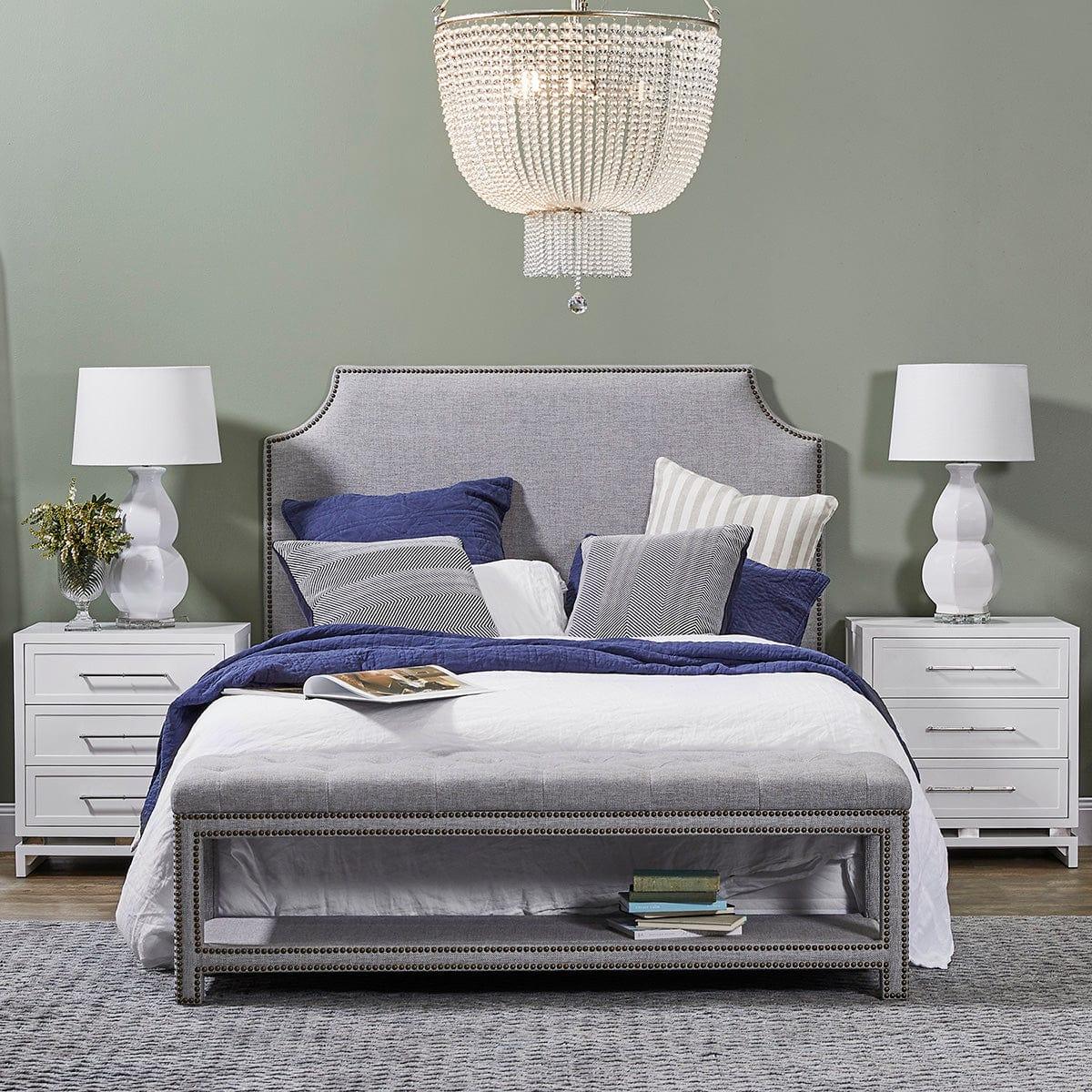 House Journey Pearl Bedside Table - Large White
