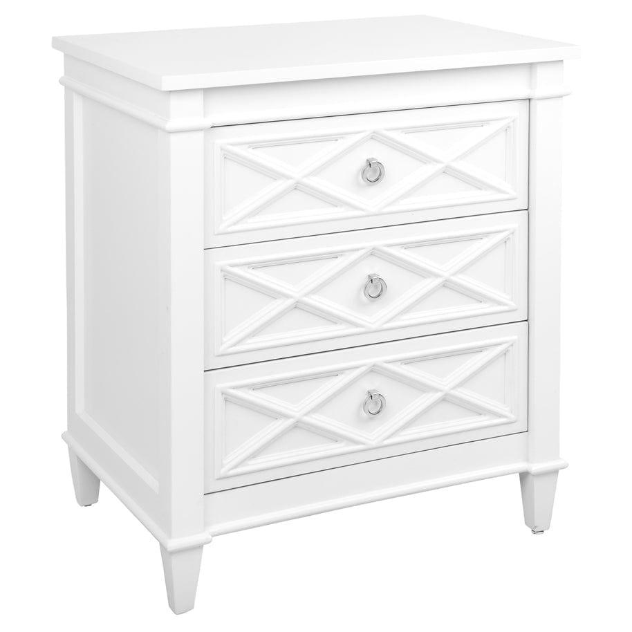 House Journey Plantation Bedside Table - Large White