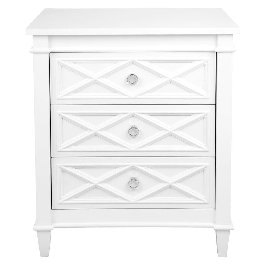 House Journey Plantation Bedside Table - Large White