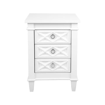 House Journey Plantation Bedside Table - Small White