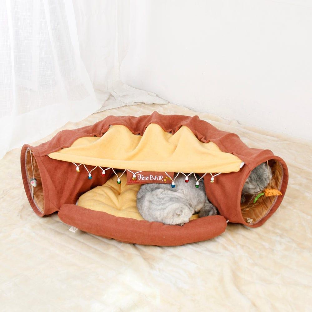 House Journey Plush Cat Tunnel & Bed