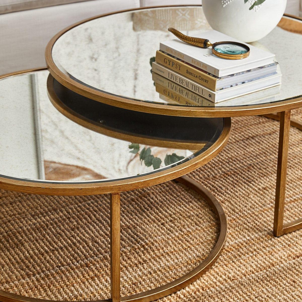 Serene Nesting Coffee Tables - Antique Gold.
