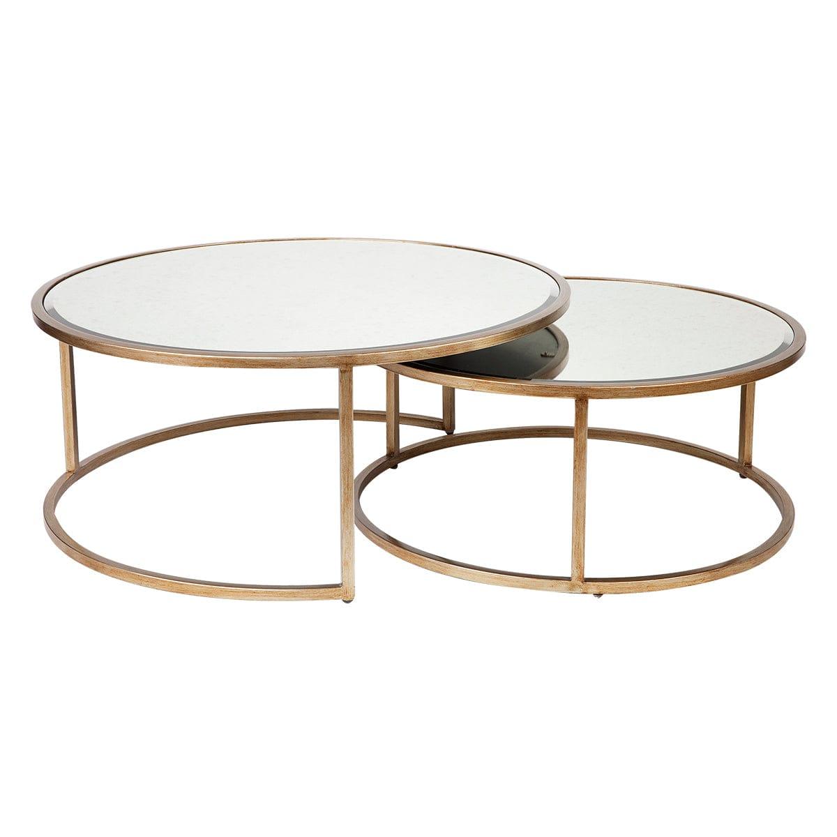 Serene Nesting Coffee Tables - Antique Gold.