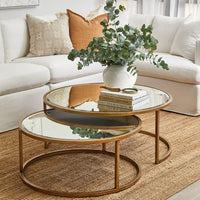 Serene Nesting Coffee Tables - Antique Gold.