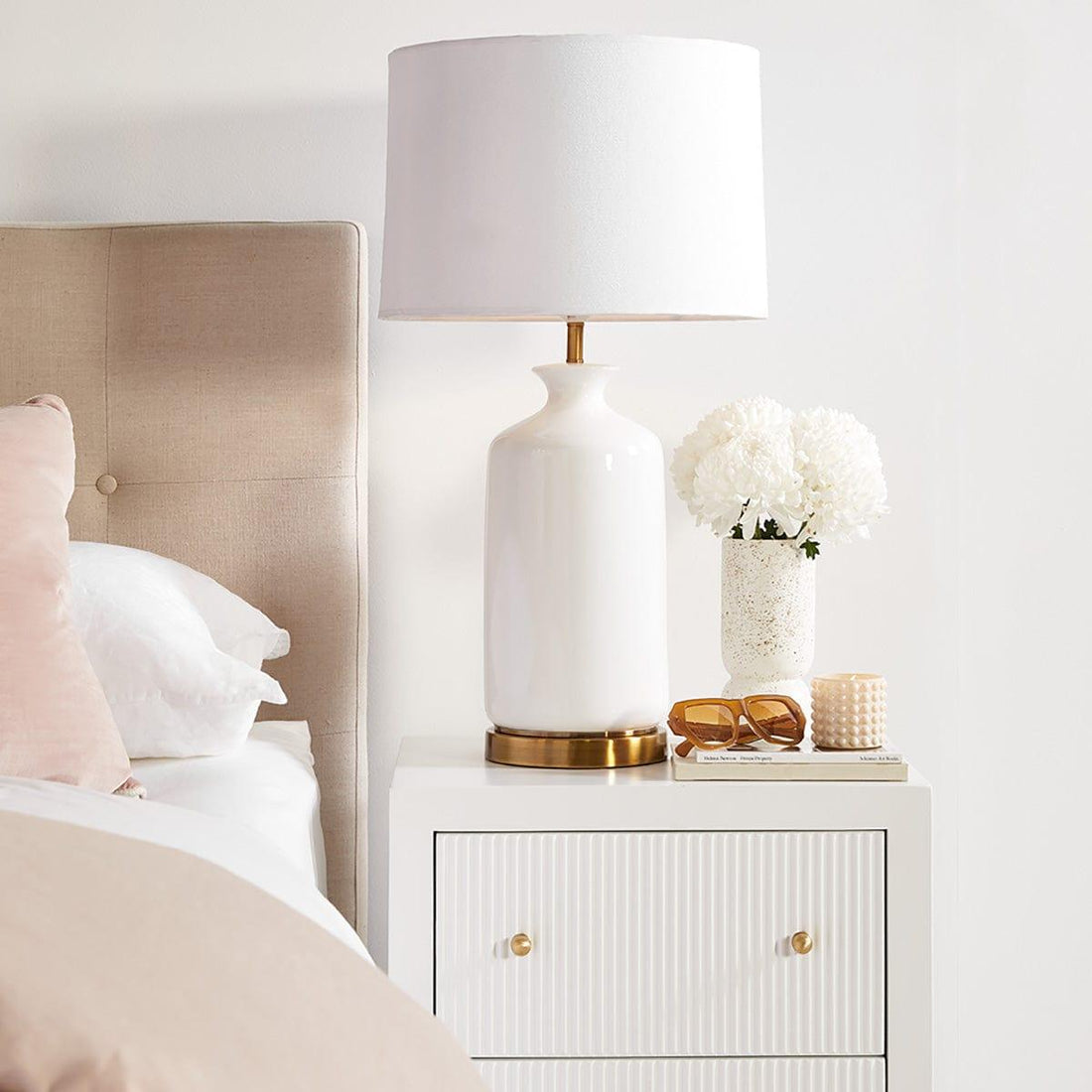 House Journey Table Lamp Camille Table Lamp - White